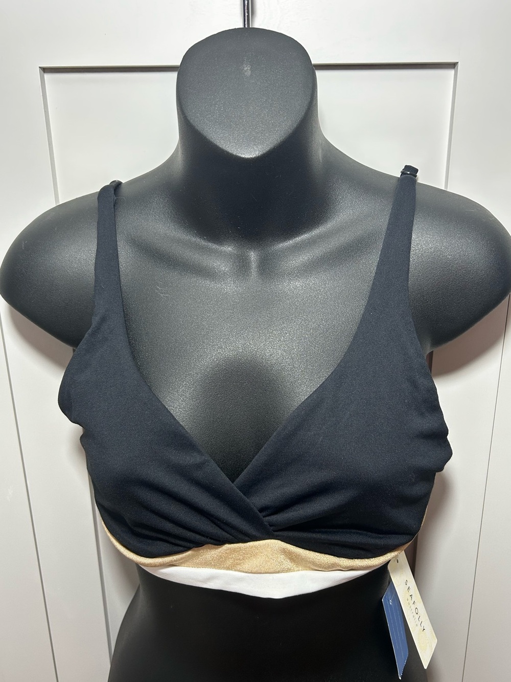 Seafolly Black bikini 👙 with Gold and White Trim D/DD cup